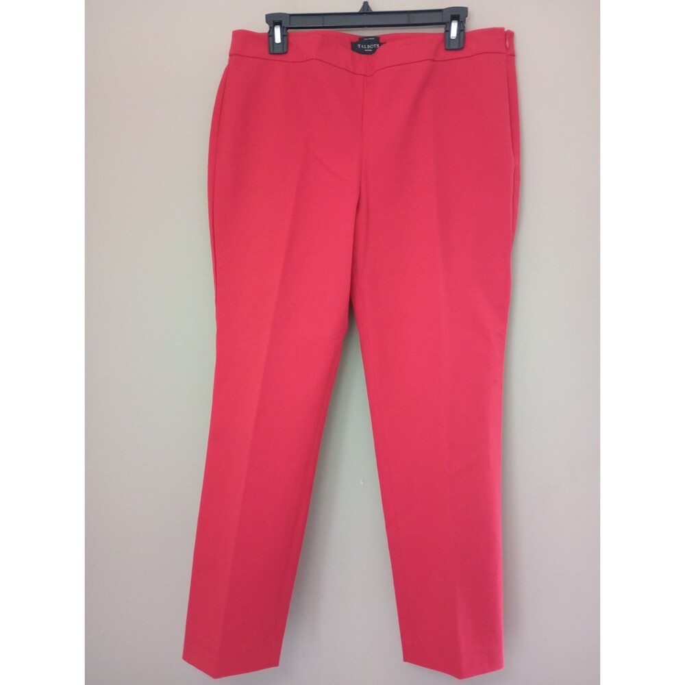 Talbots Chatham Red Trouser Pants Size 12 Petite
